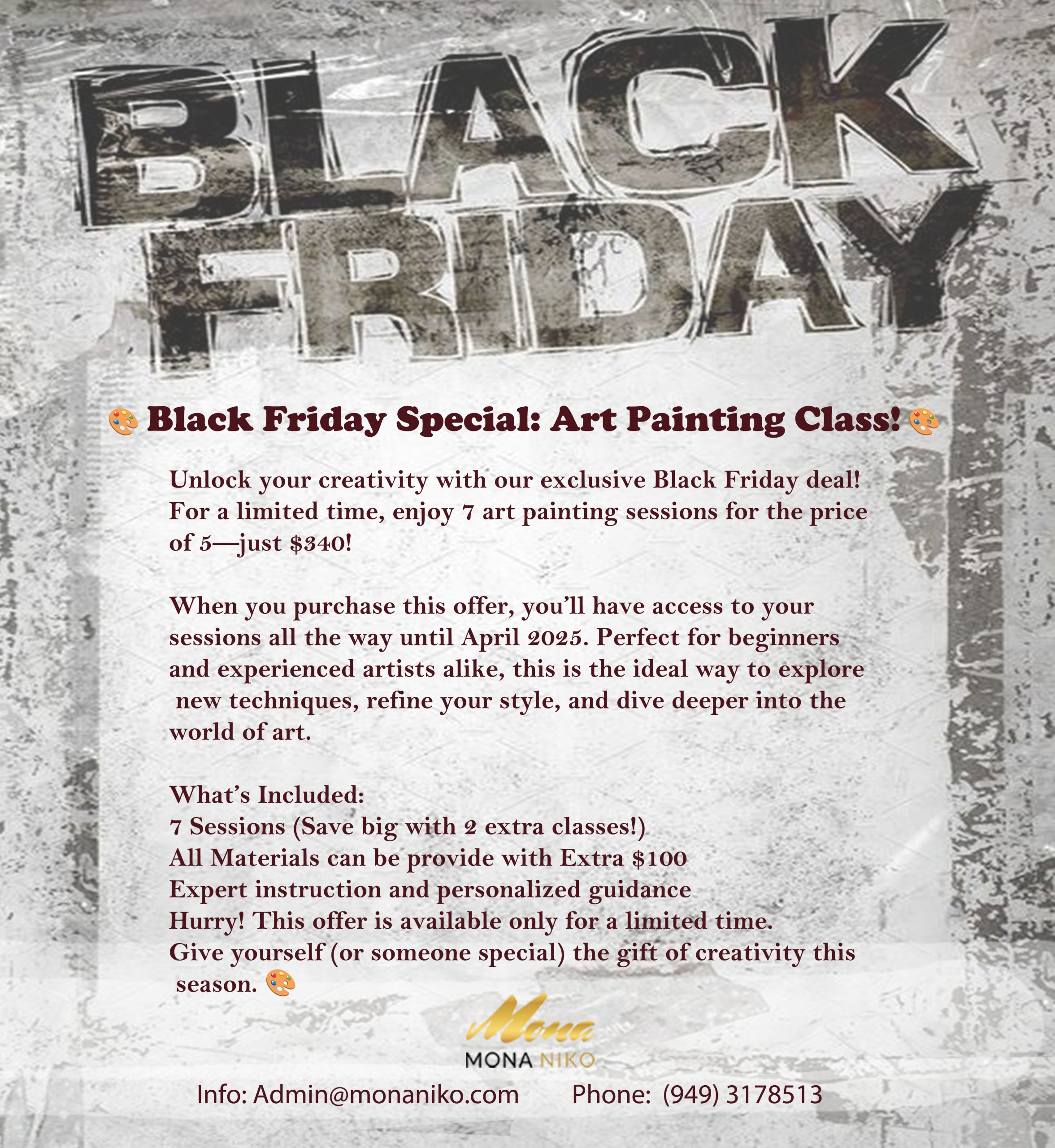 7 Sessions Class By Mona Niko , Black Friday Offer