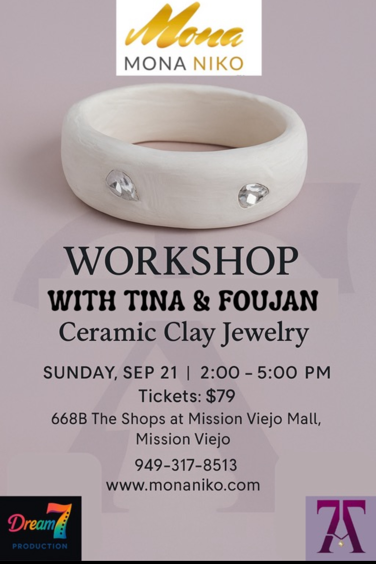 Ceramic Clay Jewelry Workshop with Tina and Foujan